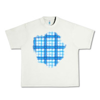 Pistachio Winter Tartan Patch Urban Heavy Tee - BundleAndBundleShop