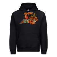 Black happy fall Urban Hoodie - CowhideDigitalArt