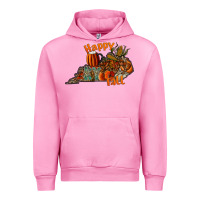 Fuchsia Pink happy fall Urban Hoodie - CowhideDigitalArt