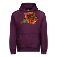 Mauve Wine happy fall Urban Hoodie - CowhideDigitalArt