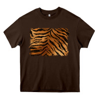 Chocolate Brown handdrawn tiger pattern background Heavy Core Tee - BarkalooDesign