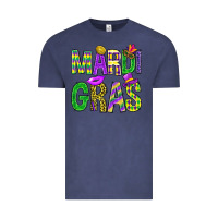 Vintage Denim Mardi Gras Carnaval Masks Tumbler Vintage Tee - BundleAndBundleShop