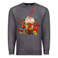 Charcoal Heather teacher frappe coffee Premium Sweatshirt - FaDigitalArtStudio