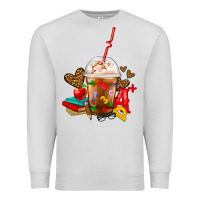 Dove Grey teacher frappe coffee Premium Sweatshirt - FaDigitalArtStudio