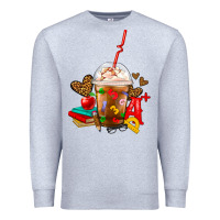 Heather Grey teacher frappe coffee Premium Sweatshirt - FaDigitalArtStudio