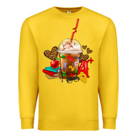 Lemon teacher frappe coffee Premium Sweatshirt - FaDigitalArtStudio