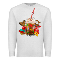 Oatmeal Heather teacher frappe coffee Premium Sweatshirt - FaDigitalArtStudio