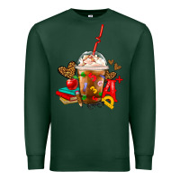 Sports Green teacher frappe coffee Premium Sweatshirt - FaDigitalArtStudio