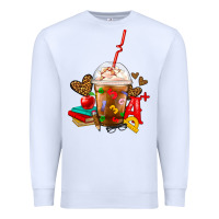 White teacher frappe coffee Premium Sweatshirt - FaDigitalArtStudio