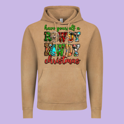 Have Yourself A Rowdy Howdy Christmas Vintage Hoodie Designed By Nancycooperartshop