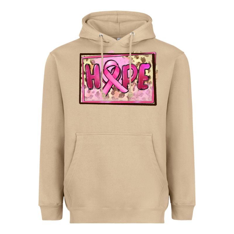 Hope Breast Cancer Heavyweight Hoodie by FaDigitalArtStudio | Teevron