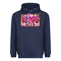 Navy Hope Breast Cancer Heavyweight Hoodie - FaDigitalArtStudio