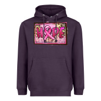 Plum Hope Breast Cancer Heavyweight Hoodie - FaDigitalArtStudio