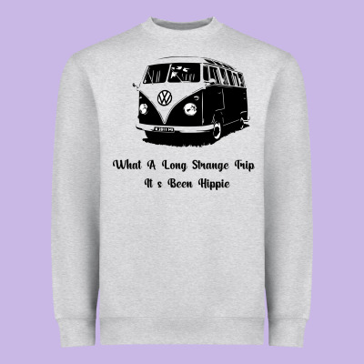 What A Long Strange Trip It S Been Hippie Heavyweight Sweatshirt Designed By Bettercallsaul