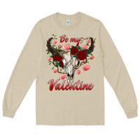 Mushroom be my valentine bull skull Long Sleeve Tee - RanaPortraitStore