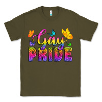Army Green Gay Pride With Butterfly Classic Tee - BundleAndBundleShop