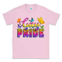 Bubblegum Pink Gay Pride With Butterfly Classic Tee - BundleAndBundleShop