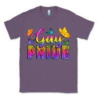 Lavender Gay Pride With Butterfly Classic Tee - BundleAndBundleShop