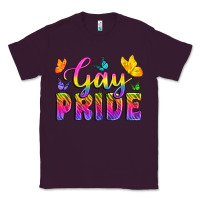 Plum Gay Pride With Butterfly Classic Tee - BundleAndBundleShop