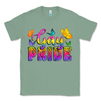 Sage Gay Pride With Butterfly Classic Tee - BundleAndBundleShop