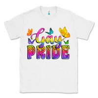 White Gay Pride With Butterfly Classic Tee - BundleAndBundleShop