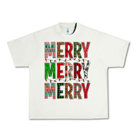 Pistachio Merry Merry Merry Christmas Urban Heavy Tee - BundleAndBundleShop