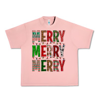 Salmon Merry Merry Merry Christmas Urban Heavy Tee - BundleAndBundleShop