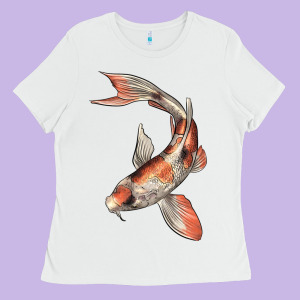 Koi Fish Ladies Tee Designed By Lillyallendesigns