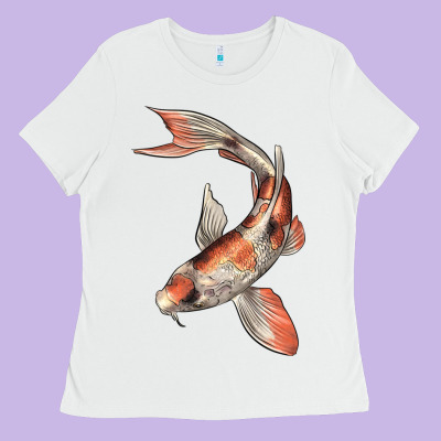 Koi Fish Ladies Tee Designed By Lillyallendesigns