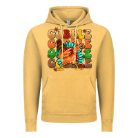 Vintage Mustard gobble gobble gobble gobble turkey Vintage Hoodie - MaliasSmallBusiness