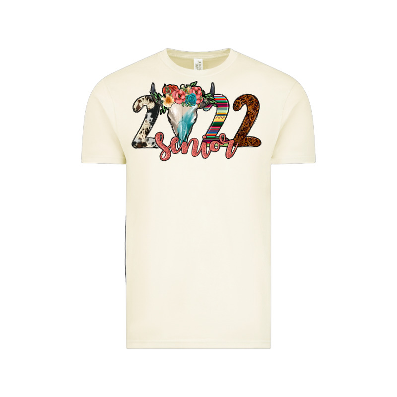 2022 Senior Bull Skull Vintage Tee by JahusDesignShop | Teevron