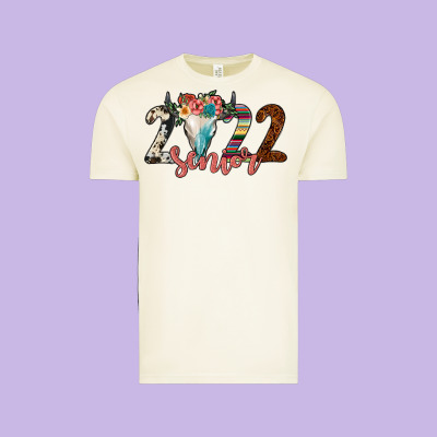 2022 Senior Bull Skull Vintage Tee Designed By Jahusdesignshop
