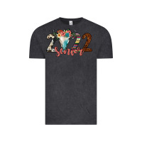 Vintage Black 2022 senior bull skull Vintage Tee - JahusDesignShop