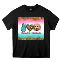 Black peace love labradoodle Heavy Core Tee - Jasminsmagicworld
