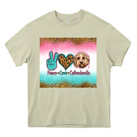 Mossy peace love labradoodle Heavy Core Tee - Jasminsmagicworld
