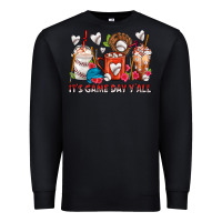 Black It's Game Day Y'all Baseball Coffee Cups Premium Sweatshirt - FaDigitalArtStudio
