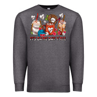 Charcoal Heather It's Game Day Y'all Baseball Coffee Cups Premium Sweatshirt - FaDigitalArtStudio