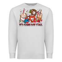 Dove Grey It's Game Day Y'all Baseball Coffee Cups Premium Sweatshirt - FaDigitalArtStudio