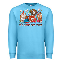 Ocean Blue It's Game Day Y'all Baseball Coffee Cups Premium Sweatshirt - FaDigitalArtStudio