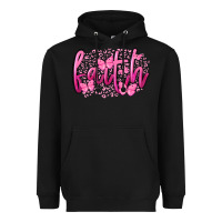 Black Faith Breast Cancer Heavyweight Hoodie - FaDigitalArtStudio