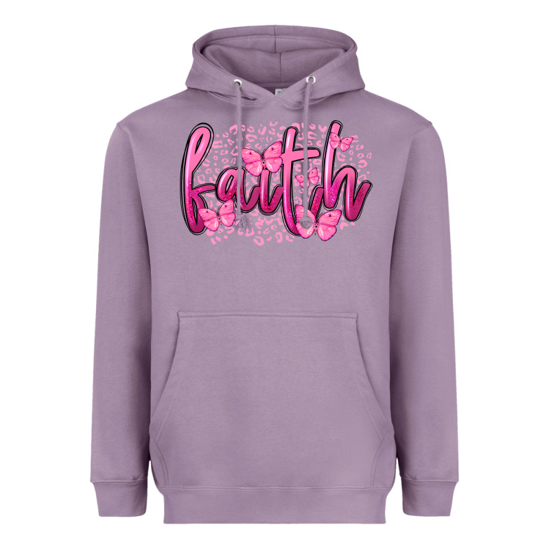 Faith Breast Cancer Heavyweight Hoodie by FaDigitalArtStudio | Teevron