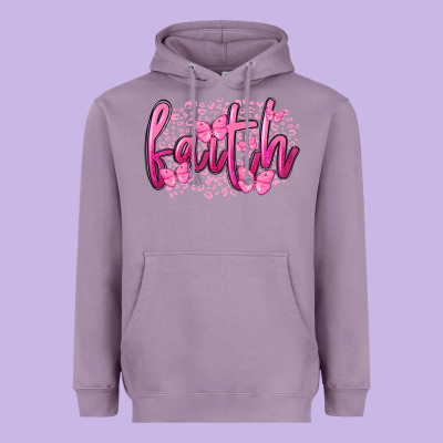 Faith Breast Cancer Heavyweight Hoodie Designed By Fadigitalartstudio
