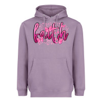 Lavender Faith Breast Cancer Heavyweight Hoodie - FaDigitalArtStudio