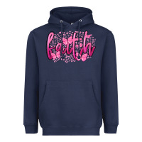 Navy Faith Breast Cancer Heavyweight Hoodie - FaDigitalArtStudio
