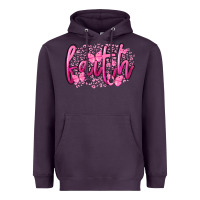 Plum Faith Breast Cancer Heavyweight Hoodie - FaDigitalArtStudio