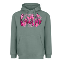 Sage Faith Breast Cancer Heavyweight Hoodie - FaDigitalArtStudio
