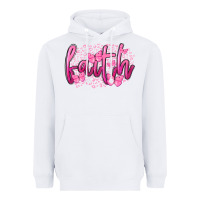 White Faith Breast Cancer Heavyweight Hoodie - FaDigitalArtStudio