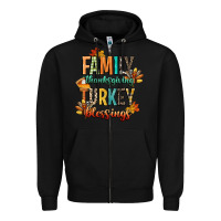 Black family thanksgiving turkey blessing Zipper Hoodie - CowGirlArtShop