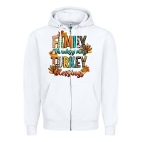 White family thanksgiving turkey blessing Zipper Hoodie - CowGirlArtShop