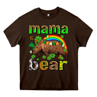Chocolate Brown st patricks mama  bear Heavy Core Tee - AdoDesignShop